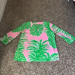 EUC Lilly Pulitzer Pineapple Print Top